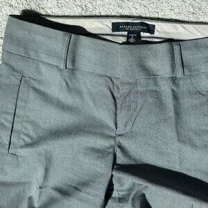 Banana Republic Martin Fit Stretch Work Pants Sz 2 Gray Pinstripe Business